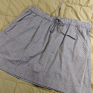 Chambray polka dot skirt